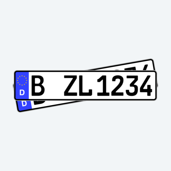 2 St Kennzeichen Nummernschilder Autoschilder Wunschtext Name 8 Zeichen 520  mm