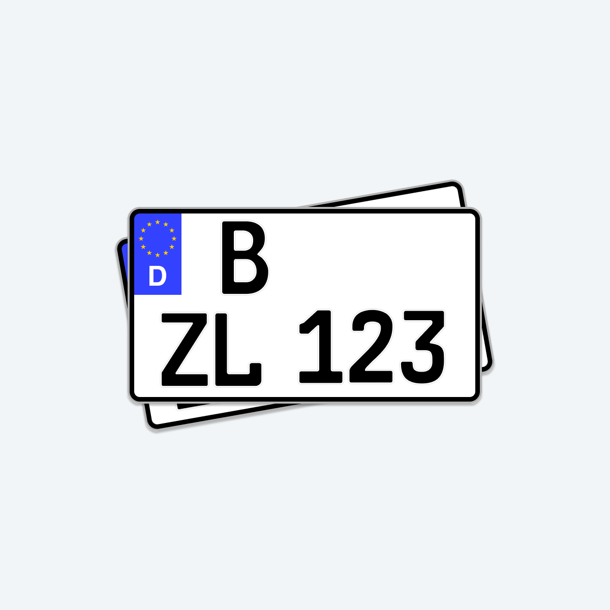 1 Autokennzeichen, 520x110, Kfz Kennzeichen