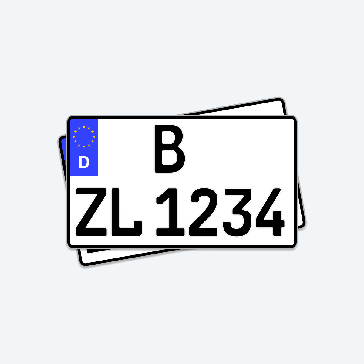 Motorradkennzeichen (220×200 mm) –